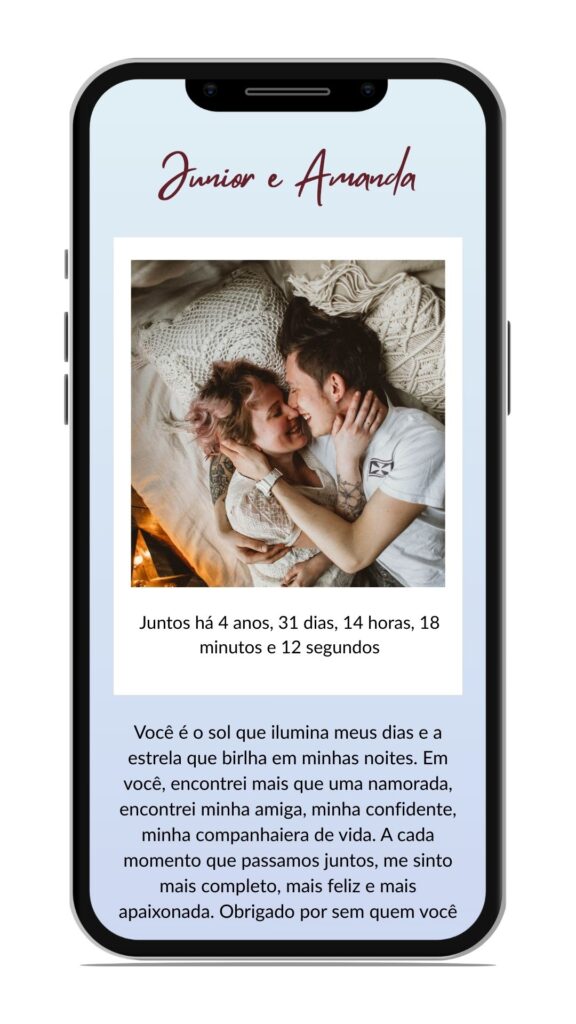 Cartão LovePixel de Junios e Amanda